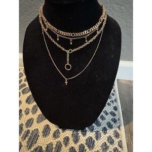 Unbranded Gold Tone Multi 5 Layer Necklace